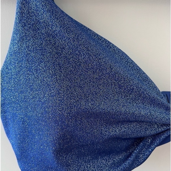 AQUA Swim Shimmer Twist Front Bikini Top NWT - Picture 6 of 16